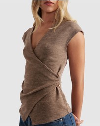 Decjuba - Carla Metal Detail Wrap Top