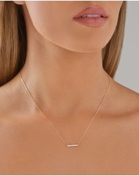 Michael Hill - Bar Necklace with 0.10 Carat TW of Diamonds in 10kt Yellow Gold