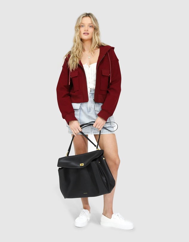 Belle & Bloom - Fireside Cropped Utility Zip Jacket