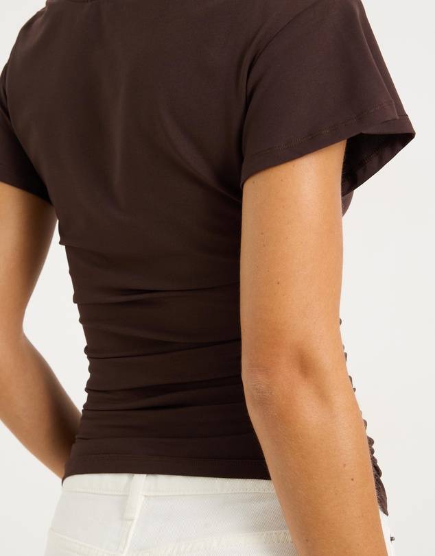 Calli - Emme Ruched Jersey Short Sleeve Top