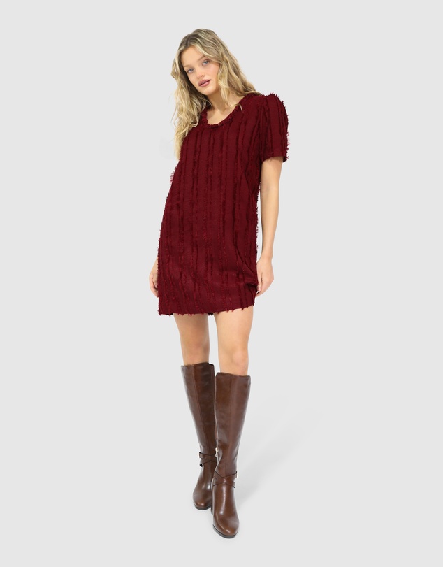 Belle & Bloom - Solana Boho Fringe Shift Mini Dress
