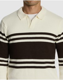 yd. - Leon Stripe Polo Knit