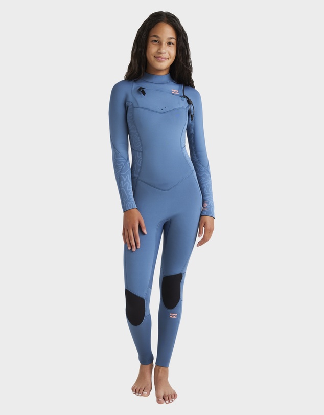 Billabong - Girls 8 to 14 4/3mm Synergy Natural Chest Zip Wetsuit