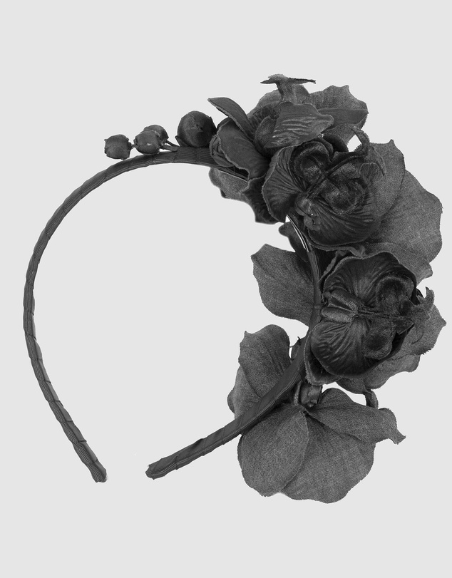 Max Alexander - Black Orchid Flower Fascinator