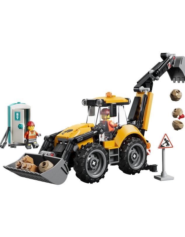 LEGO - 60480 Yellow Backhoe Loader