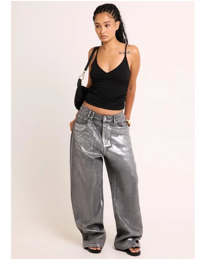 Insight - Razor Metallic Straight Denim Jeans