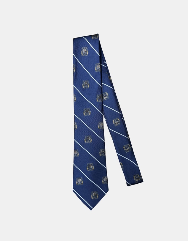 Henry Bucks - HENRY BUCKS Crest Stripe Tie NAVY