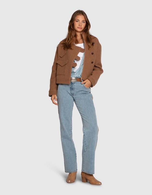 Belle & Bloom - Rebel Mid Rise Side Stripe Denim Jeans