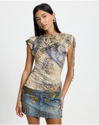 Jaded London - Asym Ruched Top