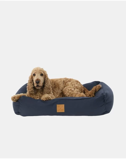 Mog & Bone - Bolster Dog Bed - Navy