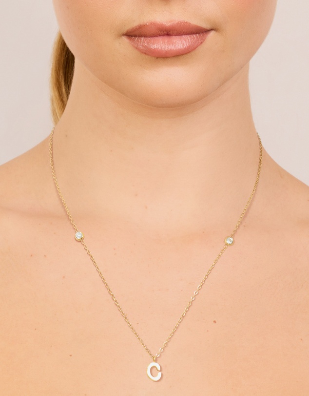 Lovisa - Waterproof Gold Plated Stainless Steel Letter C Dainty Pendant Necklace