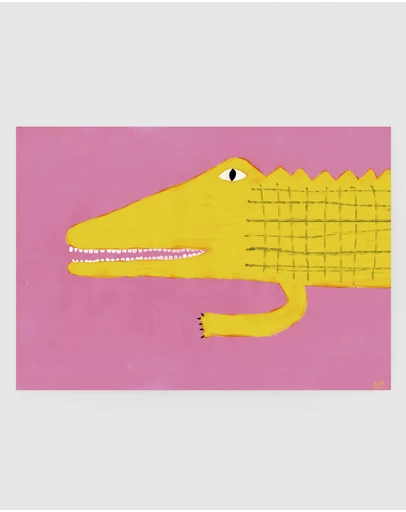Inka Arthouse - Yellow Crocodile by Nancy McKie