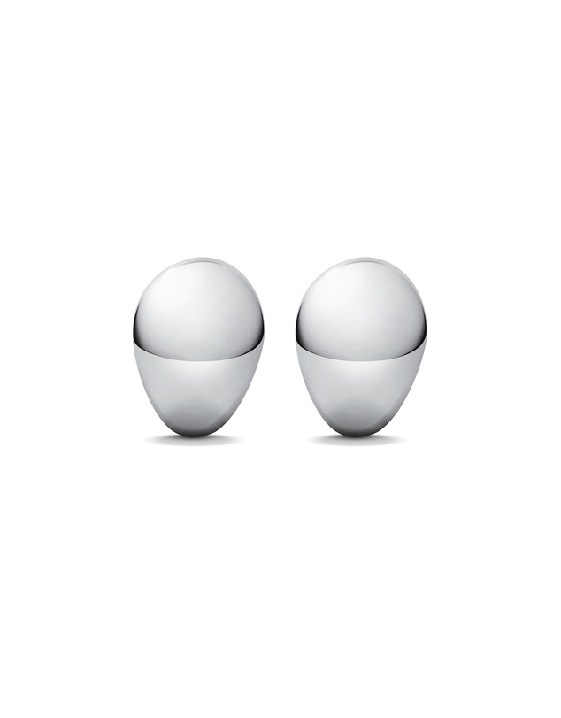 Michael Hill - Polished Half Hoop Dome Stud Earrings in Sterling Silver