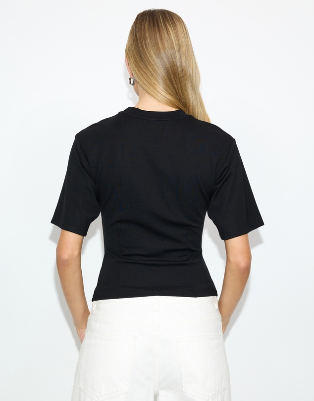 Dazie - Agnes Cinched Short Sleeve Tee