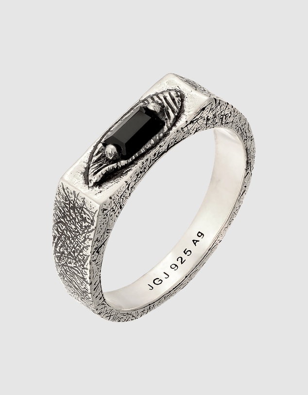 Haze & Glory - ICONIC EXCLUSIVE - Ring Men Signet Onyx Gemstone 925 Sterling Silver