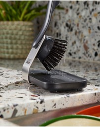 Joseph Joseph - SinkTech™ Dish Brush and Sponge Set with Large Stainless Steel Storage Stand