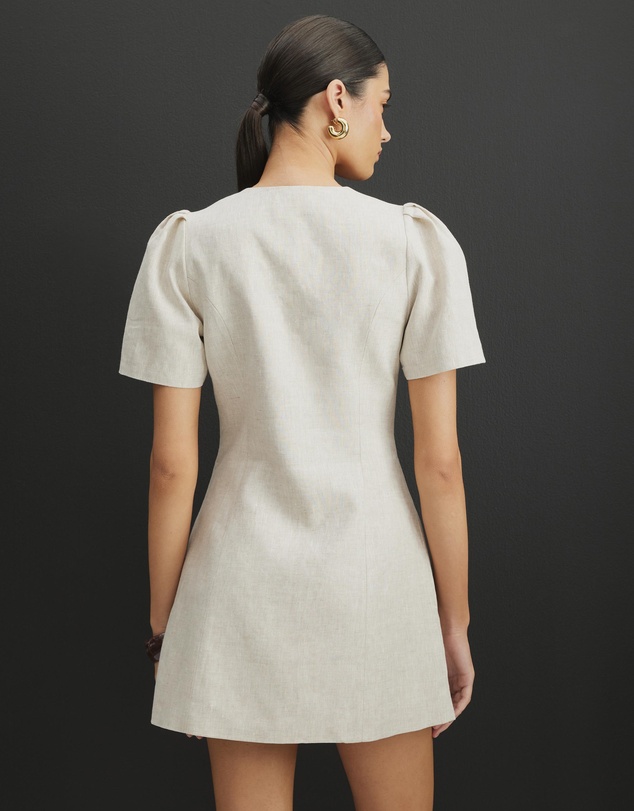 AERE - Luna Linen Tailored Mini Dress