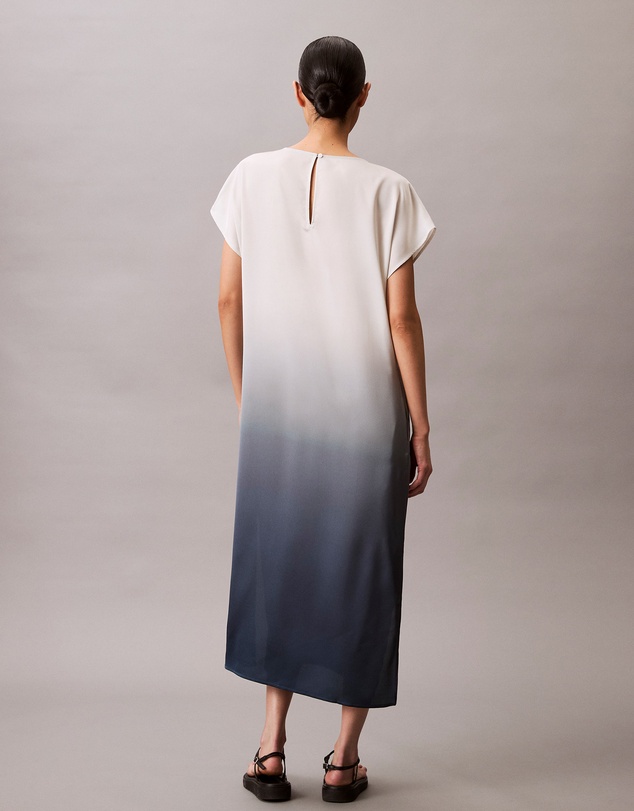 Calvin Klein - Satin Printed Relaxed Dress