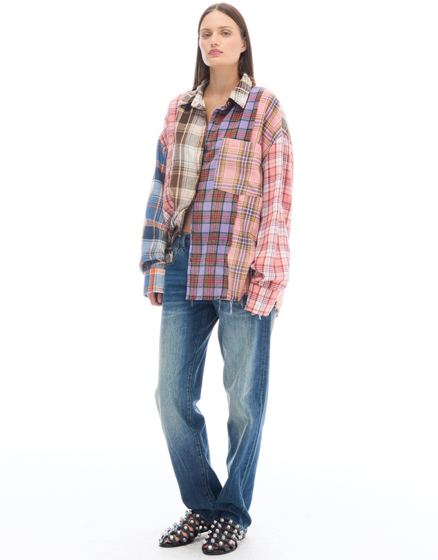 THE TALES - Patchwork Check Flannel Shirt