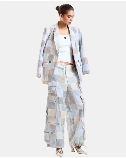 Cynthia Rowley - Seersucker Madras Blazer