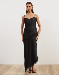 Atmos&Here - Leoni Asymmetric Lace Satin Cami