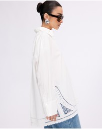 Minima Esenciales - Daphne Embroidered Oversized Shirt