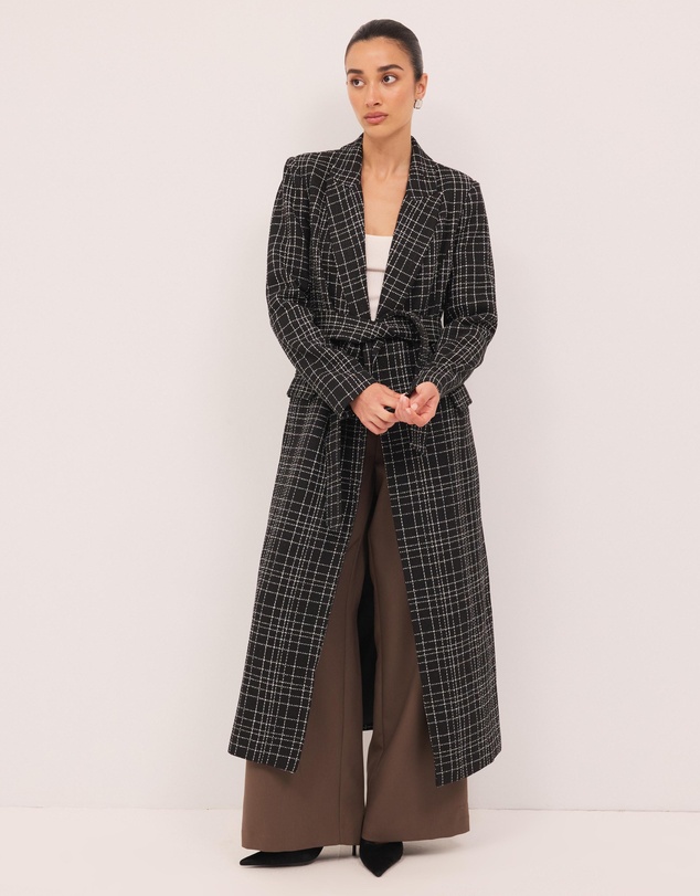 Calli - Nadia Tweed Trench Coat
