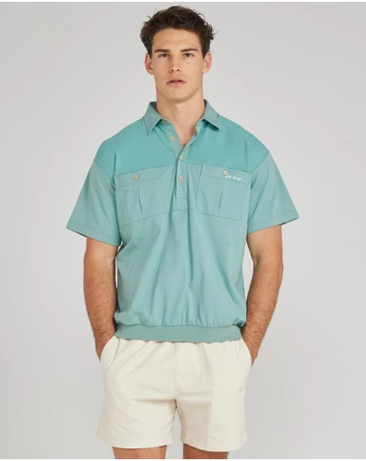 Horrigan - Santorini Pale Turquoise Pullover Polo