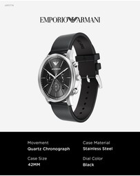 Emporio Armani - Black Chronograph Watch