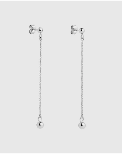 Najo - Sunbeam Silver Stud Drop Earrings