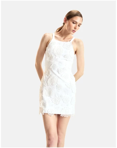 Cynthia Rowley - 3D Applique Fitted Mini Dress