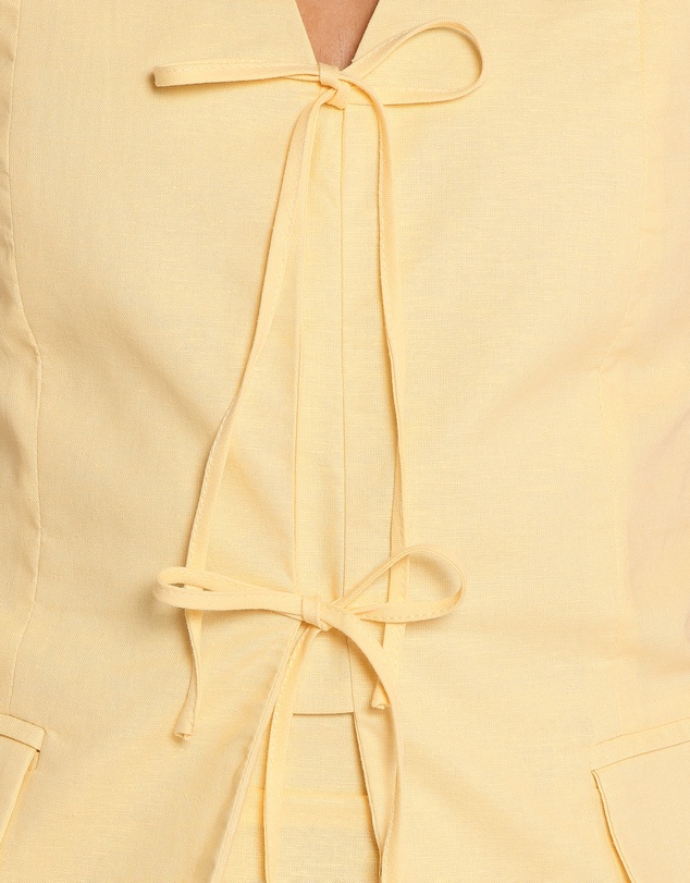 Petal & Pup - Meara Tie Front Vest Top - Butter Yellow