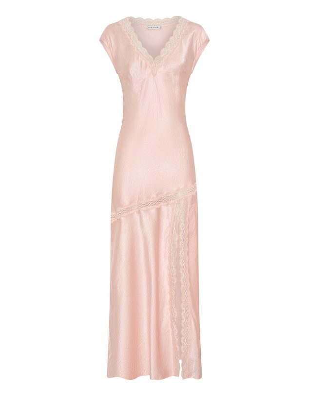 Third Form - Sevin Lace Trim V Neck Dress