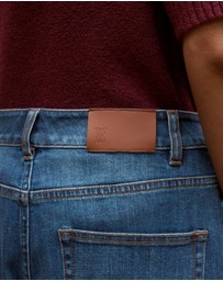 Trenery - Australian Cotton Blend High Waist Jean in Mid Blue