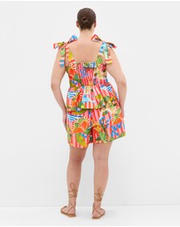 City Chic - Isabel Print Top - Pink