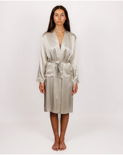 SILK MAGNOLIA - Silk Robe Dressing Gown