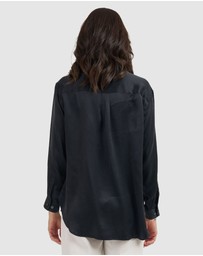 CAMIXA - Soie Satin Oversized Silk Shirt