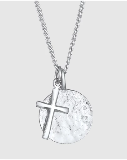 Kuzzoi - ICONIC EXCLUSIVE - Long Necklace with Cross Pendant in 925 Sterling Silver