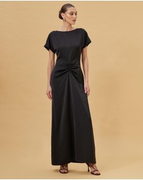CHANCERY - Pia Ruched Waist Slinky Gown