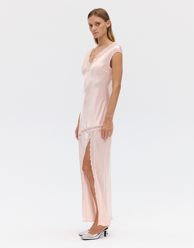 Third Form - Sevin Lace Trim V Neck Dress