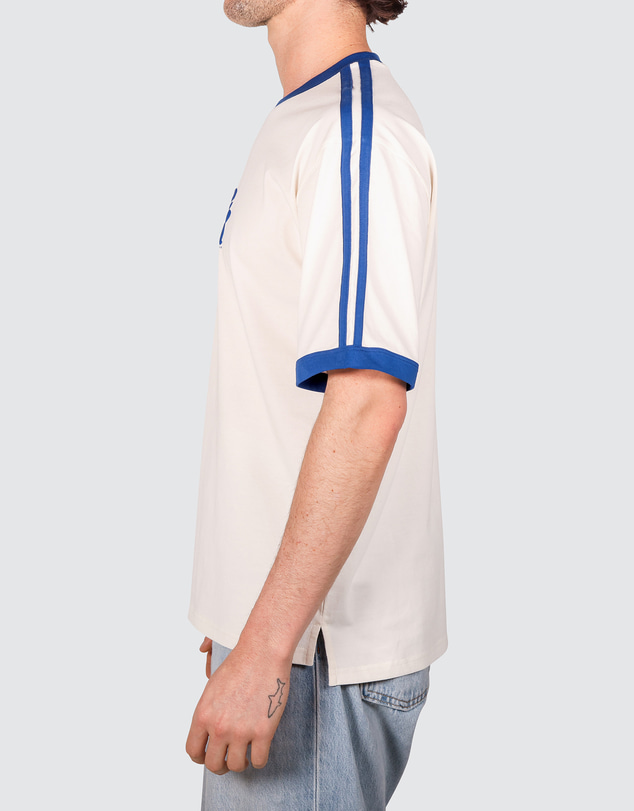 Skwosh - Gone Fishin' Men's Boxy Ringer Tee in Off White