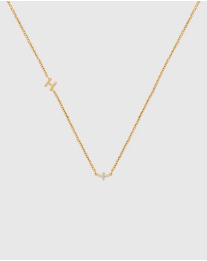 YCL  - Petite Initial Necklace H