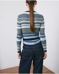 M.N.G - Stripped Knit Cardigan