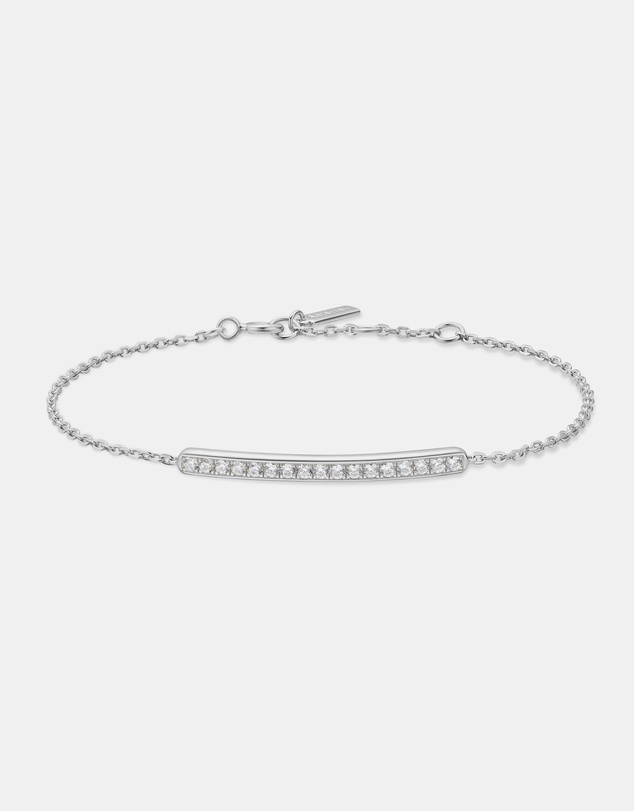 Ania Haie - Silver Pave Bar Bracelet