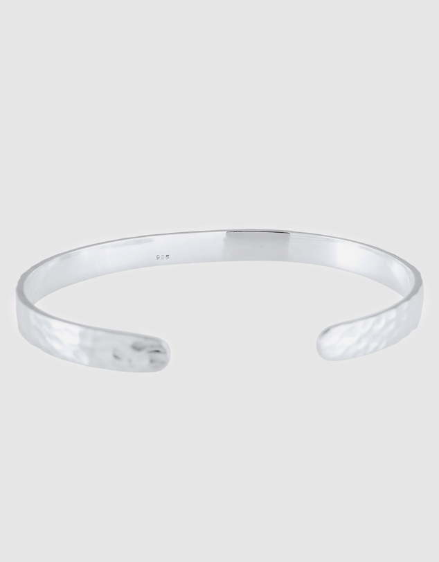 Kuzzoi - ICONIC EXCLUSIVE - Hammered Cuff Bracelet in 925 Sterling Silver