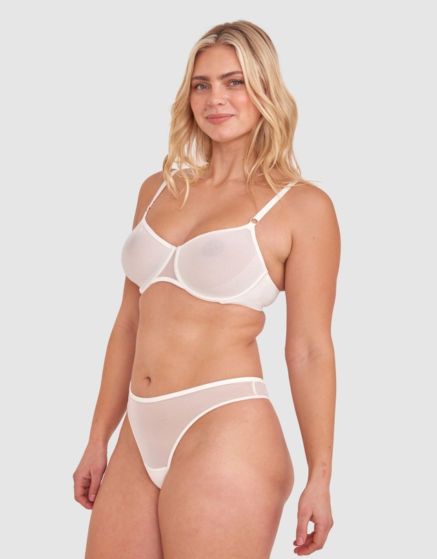 Bras N Things - Sexy Basics High Leg G String - Ivory