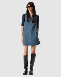 & Other Stories - V-Neck Denim Mini Dress