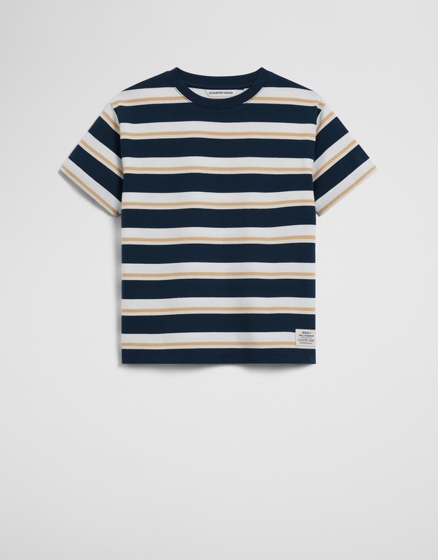 Country Road - Australian Cotton Oversized Stripe Short Sleeve Tee