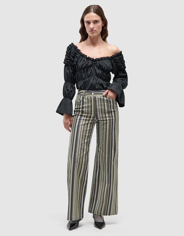 Laagam - Holly Corduroy Striped Pants