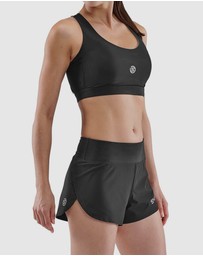 SKINS - SKINS Women's Series-3 Clothing Elite Sports Bra Activewear Black
